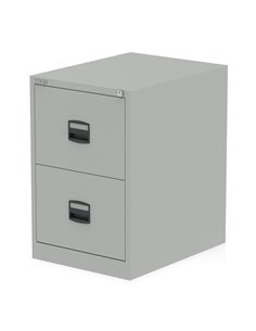 Dynamic Qube by Bisley 2 Drawer Filing Cabinet Goose Grey BS0004