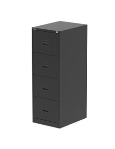 Dynamic Qube by Bisley 4 Drawer Filing Cabinet Black BS0009