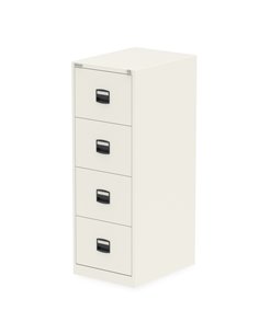 Dynamic Qube by Bisley 4 Drawer Filing Cabinet Chalk White BS0011