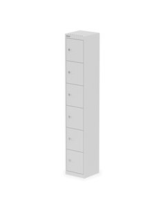 Dynamic Qube by Bisley Locker 6 Door 1800mm High 457 Deep Goose Grey BS0033