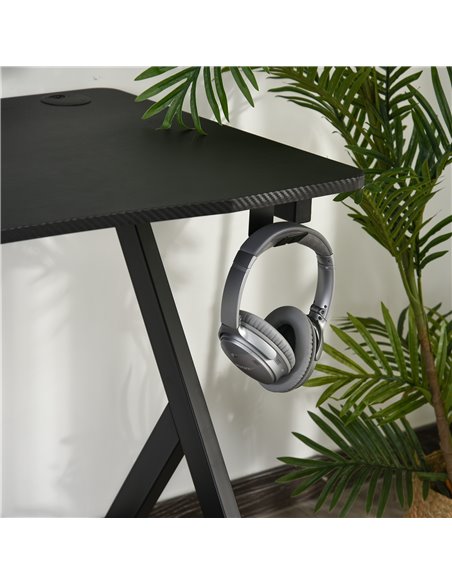 HOMCOM 120cm Gaming Computer Desk, Home Office Gamer Table Workstation with Cup Holder and Headphone Hook - pic 7968 | FastDaddyshop