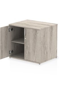Dynamic Impulse 600mm Deep Desk High Cupboard Grey Oak I003239 2