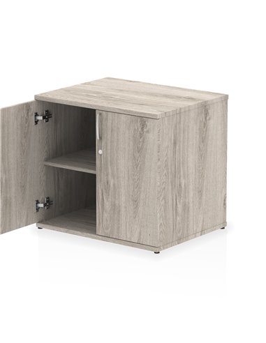 Dynamic Impulse 600mm Deep Desk High Cupboard Grey Oak I003239
