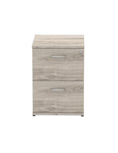 Dynamic Impulse 2 Drawer Filing Cabinet Grey Oak I003241 2