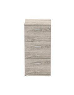 Dynamic Impulse 3 Drawer Filing Cabinet Grey Oak I003242 2