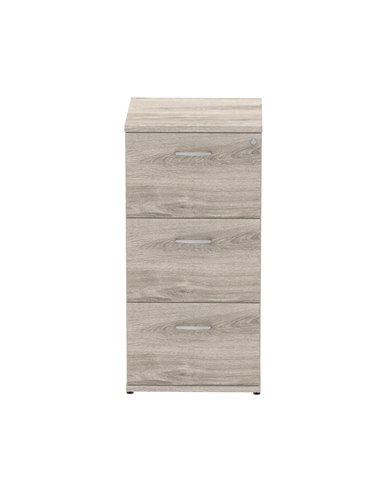 Dynamic Impulse 3 Drawer Filing Cabinet Grey Oak I003242