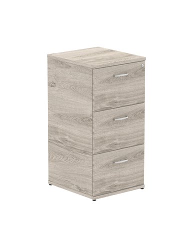 Dynamic Impulse 3 Drawer Filing Cabinet Grey Oak I003242