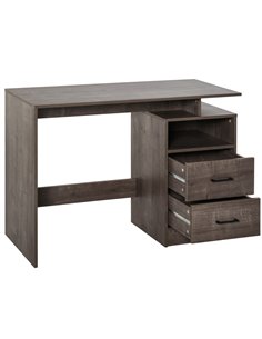 Homcom Computer Desk with Shelf, Drawer, Grey Wood Color