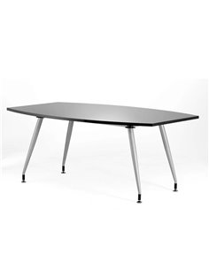 Dynamic High Gloss 1800mm Writable Boardroom Table Black Top I003056