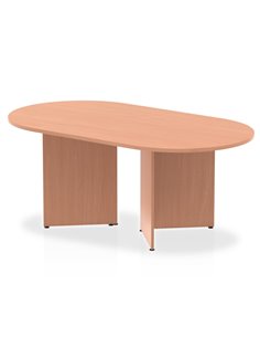Dynamic Impulse 1800mm Boardroom Table Beech Top Arrowhead Leg I003405