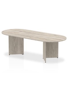 Dynamic Impulse 2400mm Boardroom Table Grey Top Arrowhead Leg I003278