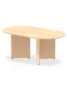 Dynamic Impulse 1800mm Boardroom Table Maple Top Arrowhead Leg I003406