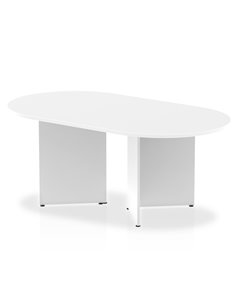 Dynamic Impulse 1800mm Boardroom Table White Top Arrowhead Leg I003408