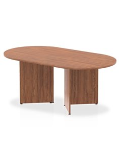 Dynamic Impulse 1800mm Boardroom Table Walnut Top Arrowhead Leg I003409