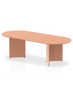 Dynamic Impulse 2400mm Boardroom Table Beech Top Arrowhead Leg I003410
