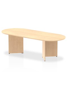 Dynamic Impulse 2400mm Boardroom Table Maple Top Arrowhead Leg I003411
