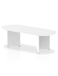 Dynamic Impulse 2400mm Boardroom Table White Top Arrowhead Leg I003413