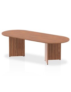 Dynamic Impulse 2400mm Boardroom Table Walnut Top Arrowhead Leg I003414
