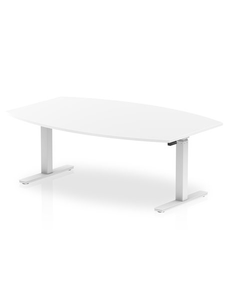 Dynamic High Gloss 1800mm Writable Boardroom Table White Top White Height Adjustable Leg I003567 - pic 80224 | FastDaddyshop