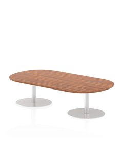Dynamic Italia 1800mm Poseur Boardroom Table Walnut Top 475mm High Leg ITL0173