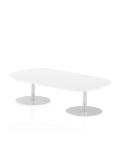 Dynamic Italia 1800mm Poseur Boardroom Table White Top 475mm High Leg ITL0174