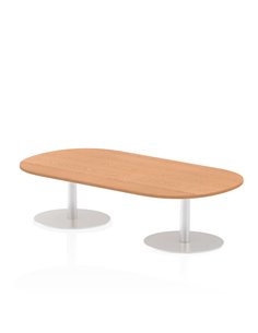 Dynamic Italia 1800mm Poseur Boardroom Table Oak Top 475mm High Leg ITL0176