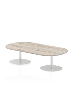Dynamic Italia 1800mm Poseur Boardroom Table Grey Oak Top 475mm High Leg ITL0177