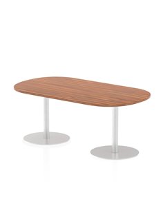 Dynamic Italia 1800mm Poseur Boardroom Table Walnut Top 720mm High Leg ITL0179