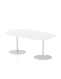 Dynamic Italia 1800mm Poseur Boardroom Table White Top 720mm High Leg ITL0180