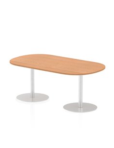 Dynamic Italia 1800mm Poseur Boardroom Table Oak Top 720mm High Leg ITL0182