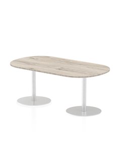 Dynamic Italia 1800mm Poseur Boardroom Table Grey Oak Top 720mm High Leg ITL0183