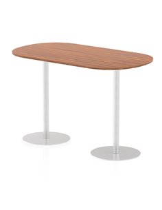 Dynamic Italia 1800mm Poseur Boardroom Table Walnut Top 1145mm High Leg ITL0185