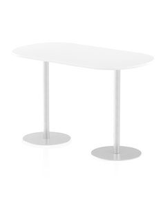 Dynamic Italia 1800mm Poseur Boardroom Table White Top 1145mm High Leg ITL0186