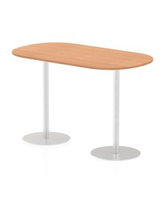 Dynamic Italia 1800mm Poseur Boardroom Table Oak Top 1145mm High Leg ITL0188