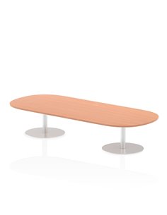 Dynamic Italia 2400mm Poseur Boardroom Table Beech Top 475mm High Leg ITL0190