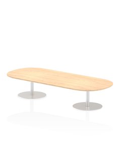 Dynamic Italia 2400mm Poseur Boardroom Table Maple Top 475mm High Leg ITL0193