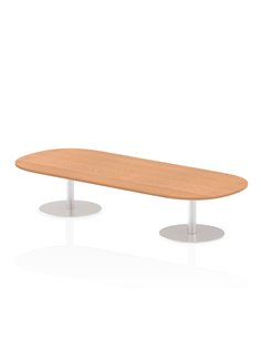 Dynamic Italia 2400mm Poseur Boardroom Table Oak Top 475mm High Leg ITL0194