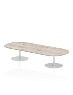 Dynamic Italia 2400mm Poseur Boardroom Table Grey Oak Top 475mm High Leg ITL0195