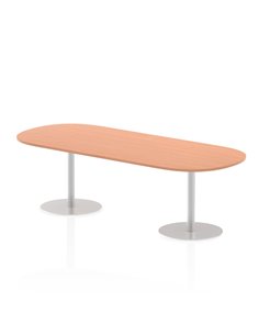 Dynamic Italia 2400mm Poseur Boardroom Table Beech Top 720mm High Leg ITL0196