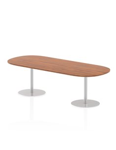 Dynamic Italia 2400mm Poseur Boardroom Table Walnut Top 720mm High Leg ITL0197