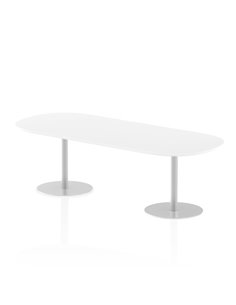 Dynamic Italia 2400mm Poseur Boardroom Table White Top 720mm High Leg ITL0198