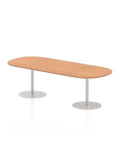 Dynamic Italia 2400mm Poseur Boardroom Table Oak Top 720mm High Leg ITL0200