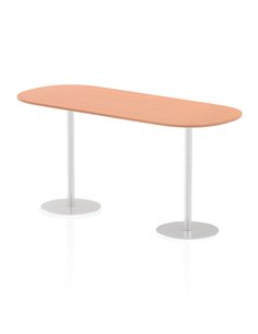 Dynamic Italia 2400mm Poseur Boardroom Table Beech Top 1145mm High Leg ITL0202