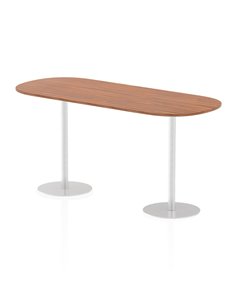 Dynamic Italia 2400mm Poseur Boardroom Table Walnut Top 1145mm High Leg ITL0203