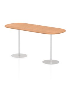 Dynamic Italia 2400mm Poseur Boardroom Table Oak Top 1145mm High Leg ITL0206
