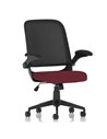 Dynamic Crew Task Operator Bespoke Fabric Seat Ginseng Chilli Mesh Office Chair With Folding Arms KCUP2017