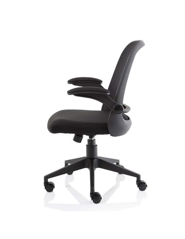 Dynamic Crew Task Operator Bespoke Fabric Seat Maringa Teal Mesh Office Chair With Folding Arms KCUP2018