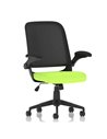 Dynamic Crew Task Operator Bespoke Fabric Seat Myrrh Green Mesh Office Chair With Folding Arms KCUP2019