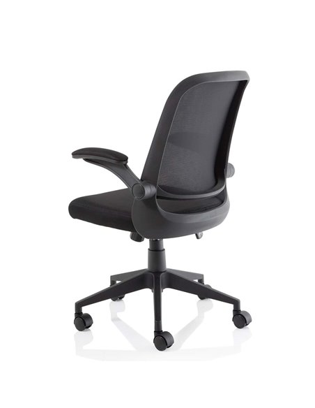 Dynamic Crew Task Operator Bespoke Fabric Seat Senna Yellow Mesh Office Chair With Folding Arms KCUP2020 - pic 80358 | FastDaddyshop