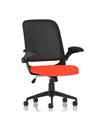 Dynamic Crew Task Operator Bespoke Fabric Seat Tabasco Orange Mesh Office Chair With Folding Arms KCUP2022